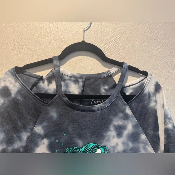 Torrid Lovesick Washed Mermaid Navy Tie-Dye Tee Dress - Picture 2 of 4